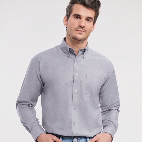 Russell Collection Long Sleeve Easy Care Oxford Shirt Thumbnail