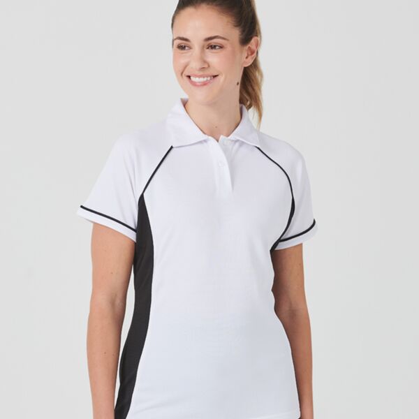 Finden + Hales Ladies Performance Piped Polo Shirt Thumbnail