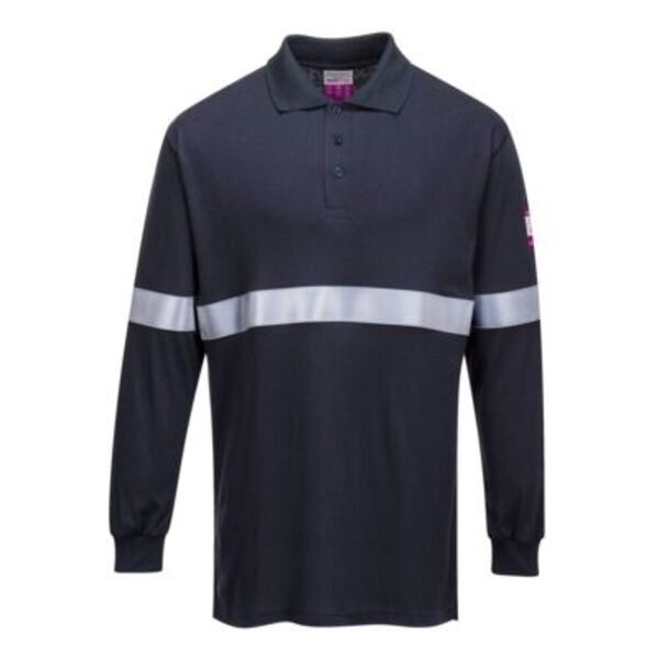 Modaflame Knit FR Long Sleeve Polo Shirt Thumbnail