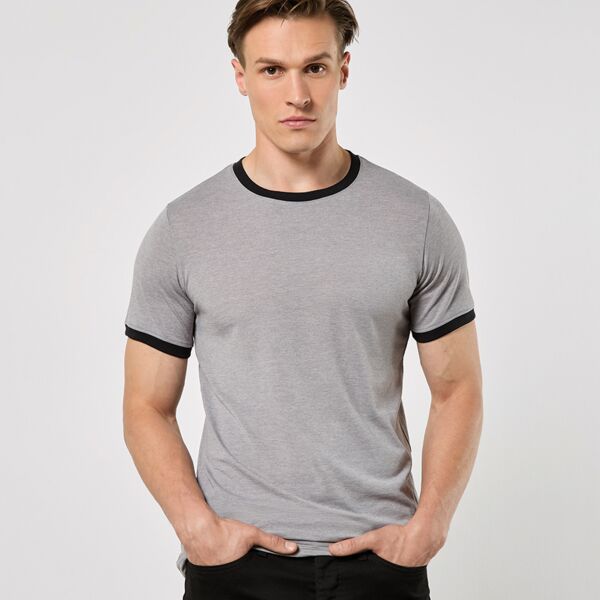 Kustom Kit Fashion Fit Ringer T-Shirt Thumbnail